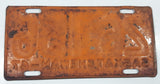 Vintage 1947 Saskatchewan Orange with Black Letters Metal Vehicle License Plate Tag 26 156