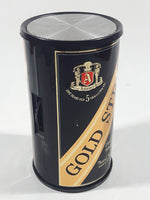 Vintage Thomas Adams Distillers Ltd Gold Stripe Canadian Whiskey 4 3/4" Tall Beer Can Shaped AM Radio