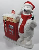 Houston Harvest Drink Coca-Cola In Bottles Coke 10 1/2" Tall Large Vending Machine With Polar Shaped Ceramic Cookie Jar