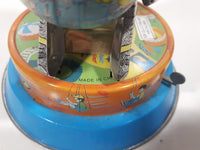 Vintage Elephant Carry Plane 10 1/2" Tall Tin Metal Key Wind Up Toy Made in China