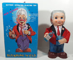 Vintage 1960s Blushing Willy Animated Bartender Tin Litho 10 1/4" Tall Battery Operated Electro Toy with Original Box