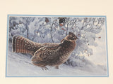 Robert Bateman "Early Snowfall - Ruffed Grouse" Wildlife Art Print 11 1/2" x 14 1/2"