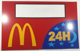 McDonald's 24H Open 24 Hours Large 23 1/2" x 37" Original Plexiglass Sign