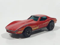 1982 Hot Wheels Gold Hot Ones Corvette Stingray Red Die Cast Toy Car Vehicle - Hong Kong