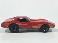 1982 Hot Wheels Gold Hot Ones Corvette Stingray Red Die Cast Toy Car Vehicle - Hong Kong