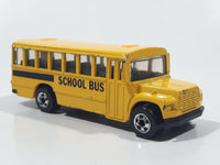 1989 Hot Wheels Workhorses School Bus Yellow Die Cast Toy Car Vehicle