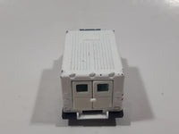 1989 Hot Wheels Workhorses American Ambulance White Die Cast Toy Car Emergency Paramedics Rescue Vehicle with Opening Rear Doors