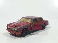 Vintage 1979 Lesney Matchbox Superfast No. 39 Rolls Royce Silver Shadow II Dark Red Die Cast Toy Car Vehicle with Opening Doors