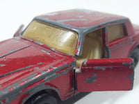 Vintage 1979 Lesney Matchbox Superfast No. 39 Rolls Royce Silver Shadow II Dark Red Die Cast Toy Car Vehicle with Opening Doors