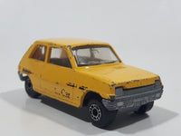 Vintage 1980 Lesney Matchbox Superfast No. 21 Renault 5TL Yellow Die Cast Toy Car Vehicle with Opening Rear Hatch