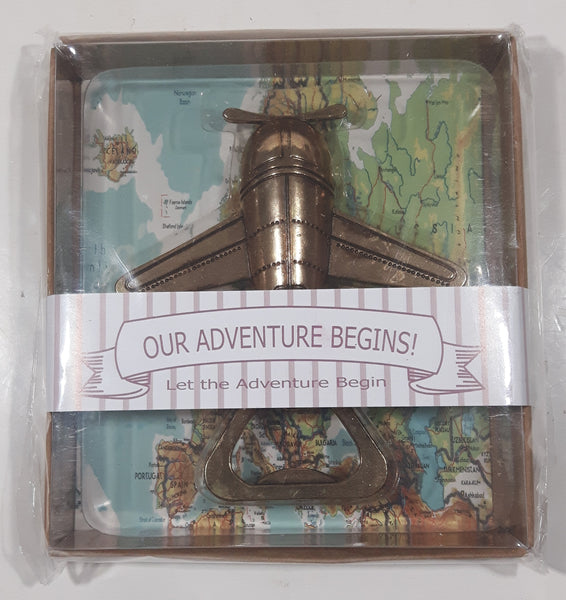 Our Adventure Begins! Let The Adventure Begin Brass Metal Bottle Opener New in Package