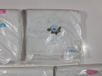 Machine Embossed Flower Pattern Pillowcases 20" x 32" Lot of 5