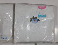 Machine Embossed Flower Pattern Pillowcases 20" x 32" Lot of 5