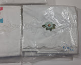 Machine Embossed Flower Pattern Pillowcases 20" x 32" Lot of 5