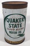 Vintage Quaker State Super Blend Motor Oil 1 Imperial Quart Metal Can