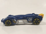 2019 Hot Wheels Experimotors Slide Kick Dark Blue Die Cast Toy Car Vehicle