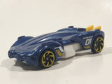 2019 Hot Wheels Experimotors Slide Kick Dark Blue Die Cast Toy Car Vehicle