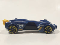 2019 Hot Wheels Experimotors Slide Kick Dark Blue Die Cast Toy Car Vehicle