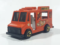 2002 Hot Wheels Wild Frontier Good Humor Truck Saucey Sanders' Orange Catering Food Truck Die Cast Toy Car Vehicle