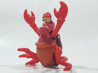 1996 McDonald's Disney Little Mermaid Sebastian Crab 3 1/4" Tall Plastic Wind Up Moving Toy Figure
