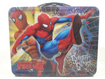 2009 Marvel Spider-Man Spider-Sense Embossed Tin Metal Lunch Box Container