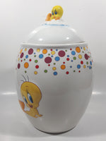 2007 Tindex Warner Bros. Looney Tunes Tweety Bird Colorful Dots 9 1/2" Tall Ceramic Cookie Jar