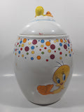 2007 Tindex Warner Bros. Looney Tunes Tweety Bird Colorful Dots 9 1/2" Tall Ceramic Cookie Jar