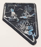 M&F Nevada State Shaped Black Silver and Blue 1 5/8" x 2 1/2" Fridge Magnet Travel Souvenir