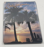 California Palm Trees and Ocean Sunset Scene 2 1/8" x 3 1/8" Fridge Magnet Travel Souvenir