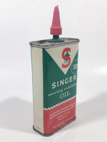 Vintage Singer Sewing Machine Oil 30c 4 FL OZS. Tin Metal Can Handy Oiler