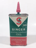 Vintage Singer Sewing Machine Oil 30c 4 FL OZS. Tin Metal Can Handy Oiler