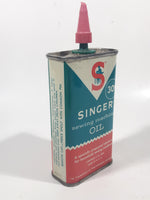 Vintage Singer Sewing Machine Oil 30c 4 FL OZS. Tin Metal Can Handy Oiler