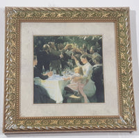 Artistic Innovations "Hip, Hip, Hurrah!" Painting by Peder Severin Krøyer 7 3/8" x 7 3/8" Framed Print New in Plastic