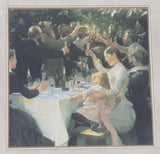 Artistic Innovations "Hip, Hip, Hurrah!" Painting by Peder Severin Krøyer 7 3/8" x 7 3/8" Framed Print New in Plastic