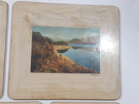 Vintage Celluware Pimpernel Series Set of 8 Drink Coasters with Holder