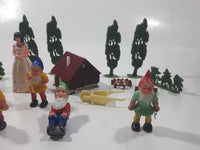 Snow White And The Seven Dwarfs Village Plastic Toy Characters with Trees, Building and Accessories Made in Hong Kong