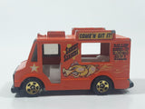 2002 Hot Wheels Wild Frontier Good Humor Truck Saucey Sanders' Orange Catering Food Truck Die Cast Toy Car Vehicle Missing the Man