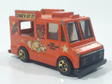 2002 Hot Wheels Wild Frontier Good Humor Truck Saucey Sanders' Orange Catering Food Truck Die Cast Toy Car Vehicle Missing the Man