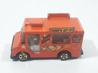 2002 Hot Wheels Wild Frontier Good Humor Truck Saucey Sanders' Orange Catering Food Truck Die Cast Toy Car Vehicle Missing the Man