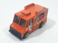 2002 Hot Wheels Wild Frontier Good Humor Truck Saucey Sanders' Orange Catering Food Truck Die Cast Toy Car Vehicle Missing the Man