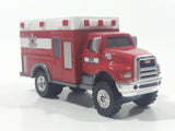 2012 Hasbro Tonka FunRise Ambulance Red and White Die Cast Toy Car Vehicle