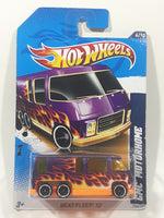 2012 Hot Wheels Heat Fleet GMC Motorhome Metalflake Purple Die Cast Toy Car Recreational Vehicle New in Package