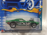 2002 Hot Wheels Rodger Dodger Green Die Cast Toy Car Vehicle New in Package