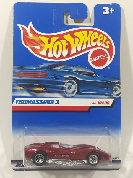 2000 Hot Wheels First Editions Thomassima 3 Metalflake Red Die Cast Toy Car Vehicle New in Package