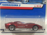 2000 Hot Wheels First Editions Thomassima 3 Metalflake Red Die Cast Toy Car Vehicle New in Package