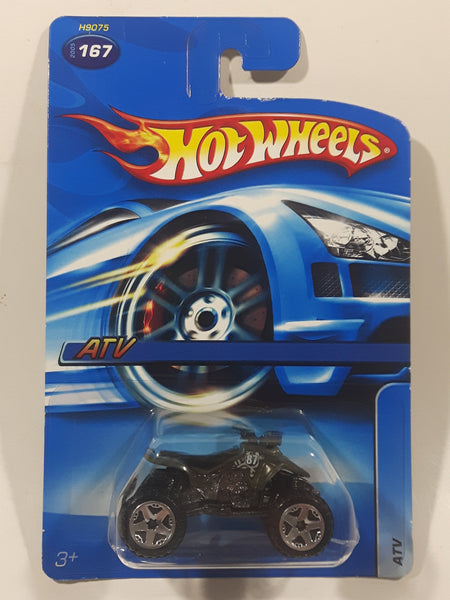 2005 Hot Wheels ATV Dark Army Green Die Cast Toy Car Vehicle New in Package