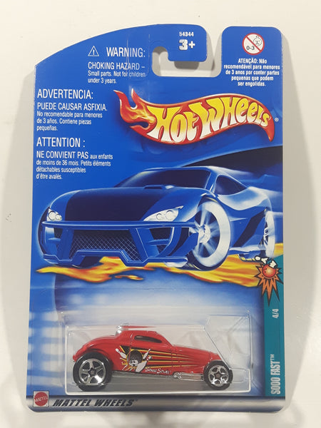 2002 Hot Wheels Spares 'n Strikes Sooo Fast Red Die Cast Toy Car Vehicle New in Package