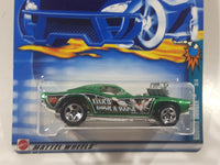 2002 Hot Wheels Rodger Dodger Green Die Cast Toy Car Vehicle New in Package