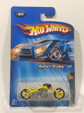 2004 Hot Wheels Rebel Rides Blast Lane Yellow Die Cast Toy Motor Cycle Vehicle New in Package