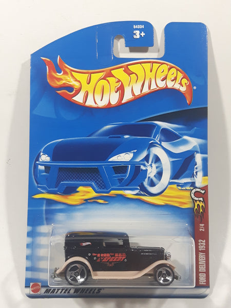 2002 Hot Wheels Wild Frontier '32 Ford Delivery Truck Black Die Cast Toy Car Vehicle New in Package